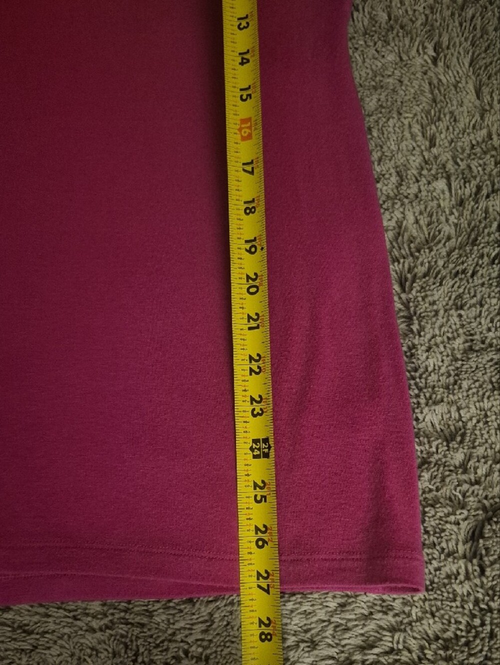 Express Raspberry Pink V-Neck Short Sleeve Tee - Picture 6 of 6